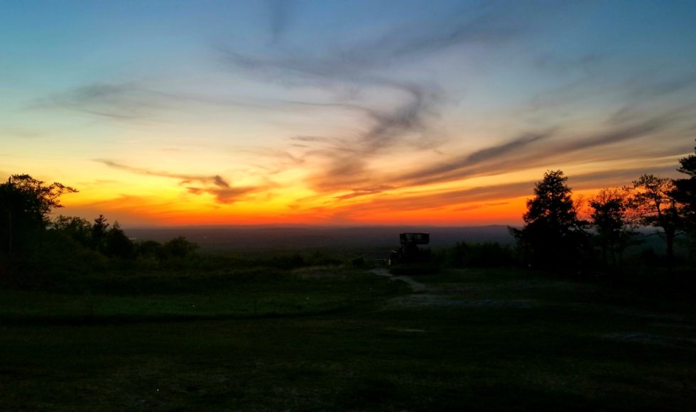 Photo of northern overlook at the summit of Mount Agamenticus at sunset