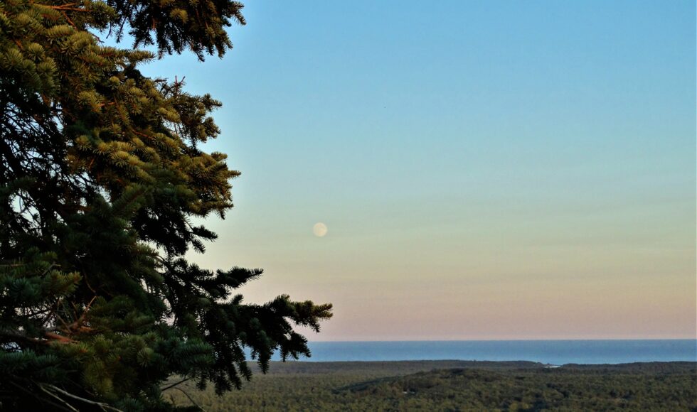 Belt of Venus from Mount Agamenticus in the summer